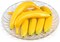 6pcs Artificial Lifelike Simulation Yellow Bananas Fake Fruit, 7.5X 1.25 Inches
